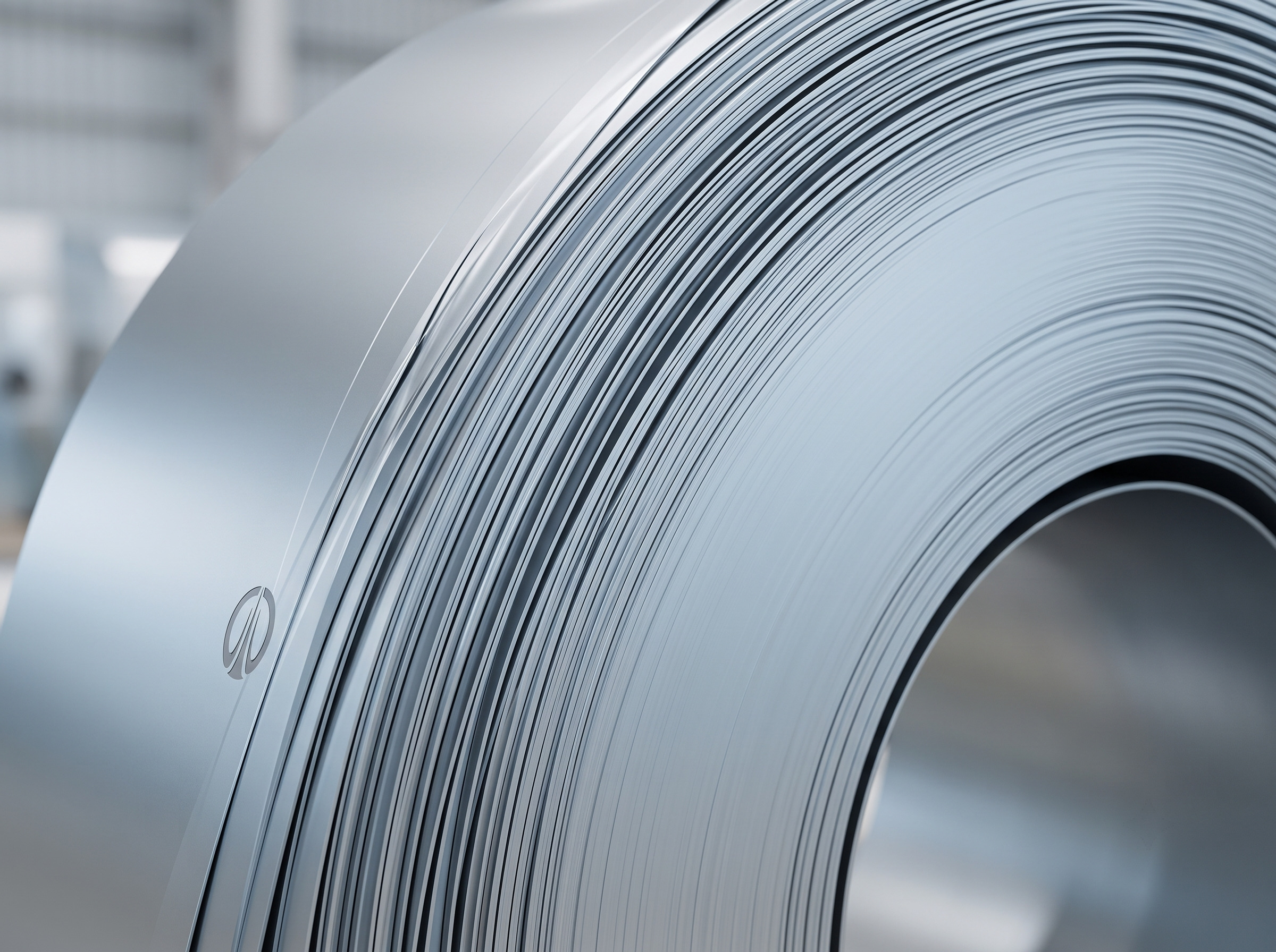 Precision slit steel coil close-up — tight wind, clean edges, JMT Steel Mumbai